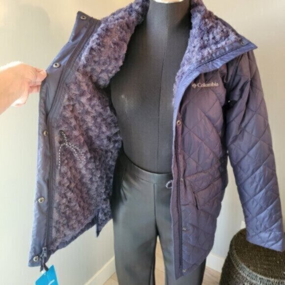Columbia Quilted Sherpa fleece Winter Jacket NWT Sz Small - Picture 10 of 12